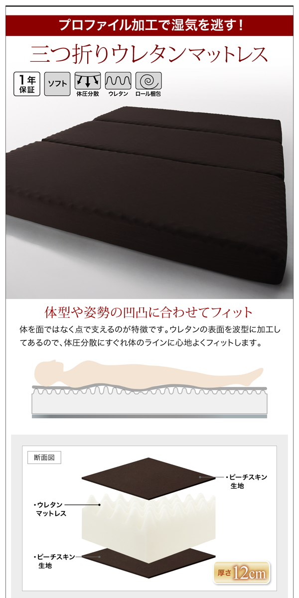 棚・コンセント付き収納ベッド Seelen ジーレン 商品説明画像12