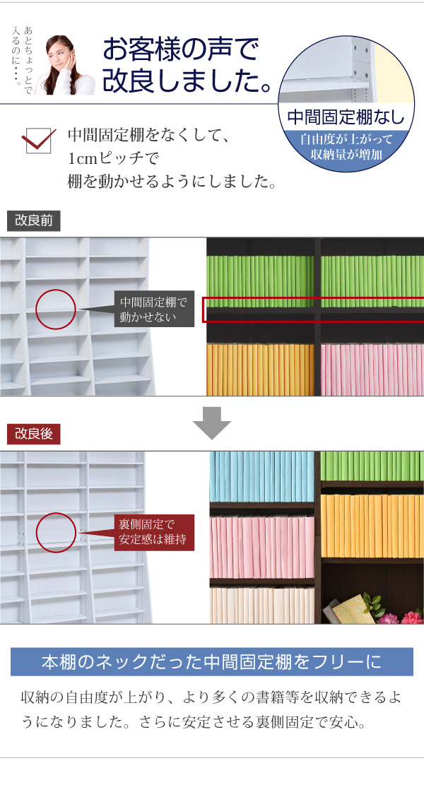 1cmピッチ文庫本収納ラック幅150 FRM-0011 商品説明画像7
