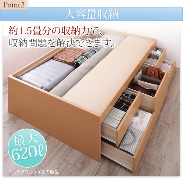 すのこヘッドレスチェストベッド Renitsa レニツァ 商品説明画像5