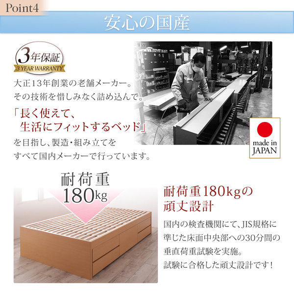 すのこヘッドレスチェストベッド Renitsa レニツァ 商品説明画像11