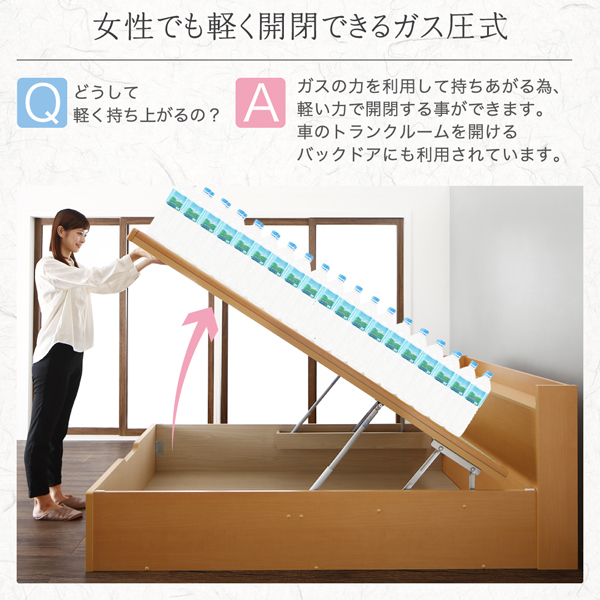 棚付きガス圧式跳ね上げ畳ベッド 結葉 ユイハ 商品説明画像9