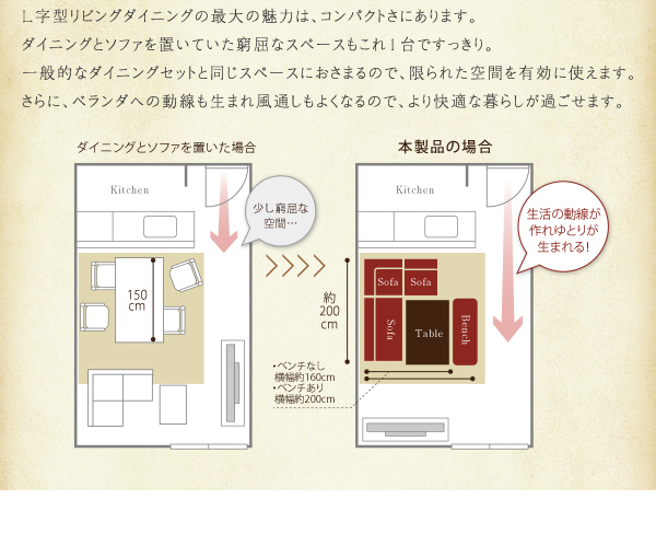高さ調節リビングダイニングセット Repol ルポール 商品説明画像12