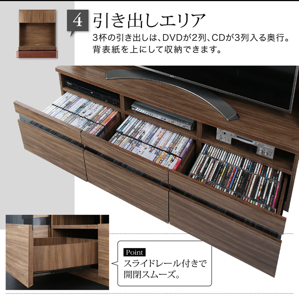 ハイタイプテレビボードシリーズ Glass-line グラスライン テレビボード 商品説明画像8