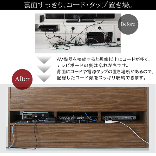 ハイタイプテレビボードシリーズ Glass-line グラスライン テレビボード 商品説明画像9
