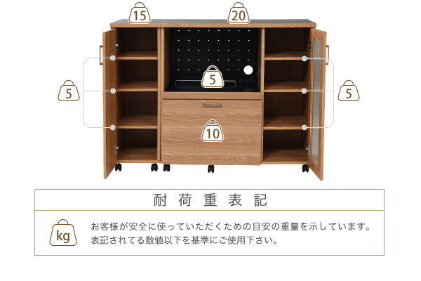 Keittio 幅120 キッチンカウンター（収納庫付き） FAP-1022SET 商品説明画像18