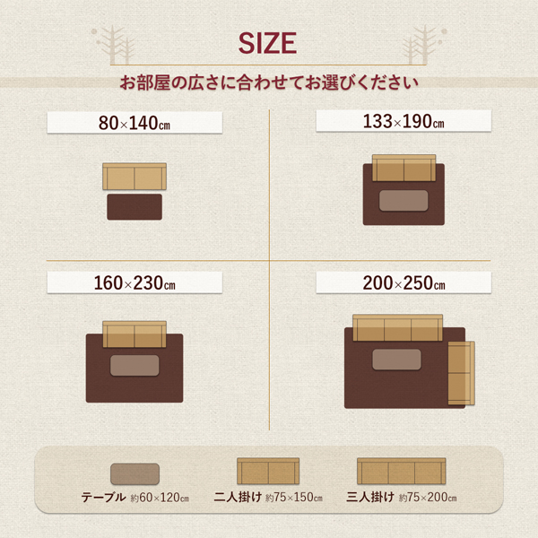 ウィルトン織ギャッベデザインラグ ELISA エリザ 商品説明画像13