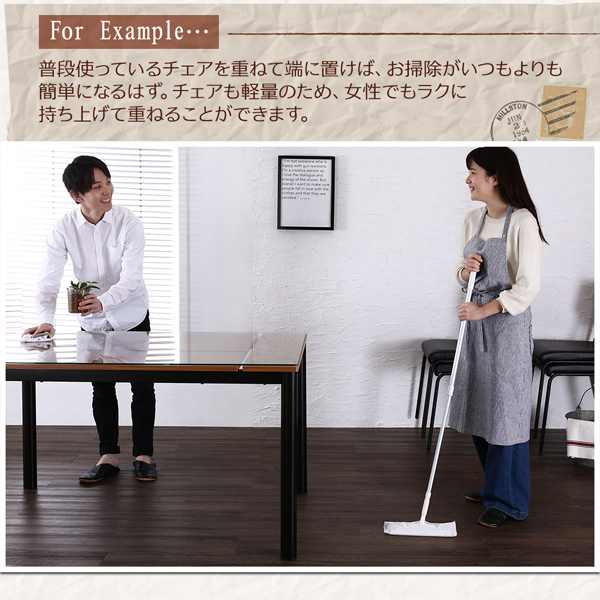 異素材ミックスカフェスタイルダイニング paint ペイント 商品説明画像6