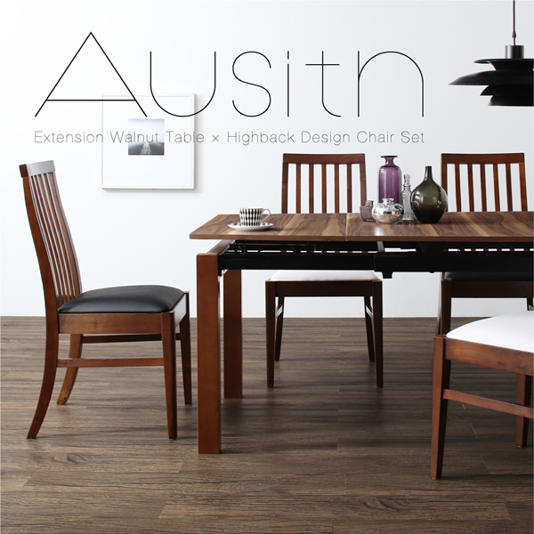 ハイバックチェアダイニング Austin オースティン (組立設置付き 9点セット / ホワイト8脚 / -　[No.500036665])