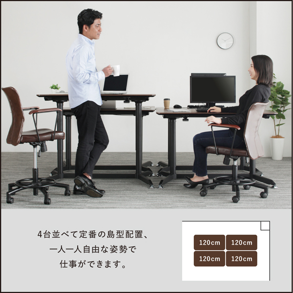 高さが変えられるスタンディングデスクセット GROWTHER グローサー 商品説明画像13