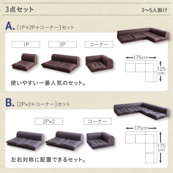 フロアコーナーソファ fleche フレーシュ 商品説明画像9