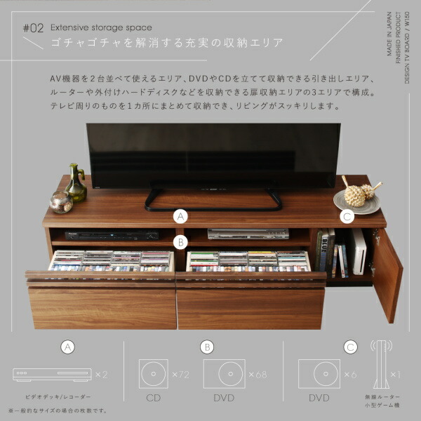 デザインテレビボード Willy ウィリー 幅150 商品追加画像15