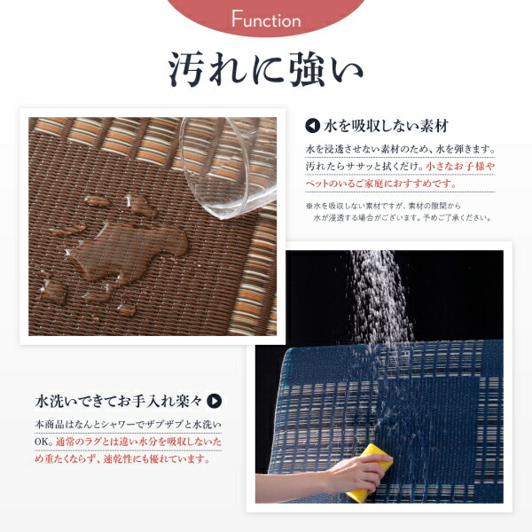 洗えるい草風モダンデザインラグ Duffle ダッフェル 商品追加画像5