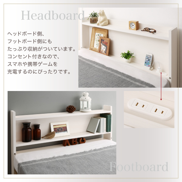 棚・コンセント付きシステムロフトベッド inity-natural アイニティ・ナチュラル 商品説明画像4
