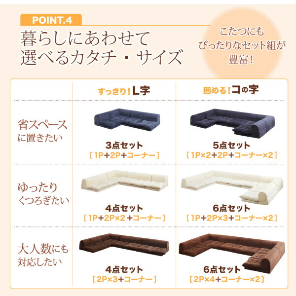 マイクロファイバーフロアコーナーソファ mofli モフリ 商品追加画像10