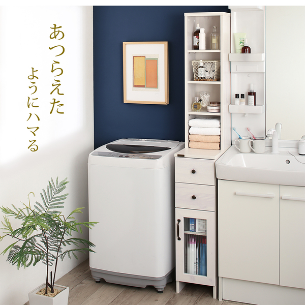 キッチンでも洗面所でも使える木目調すきま収納ラック Apol アポル 商品説明画像2