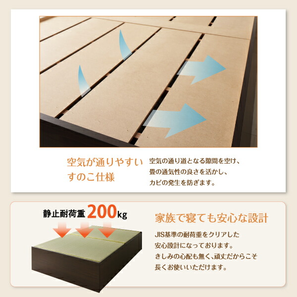 日本製・布団が収納できる大容量収納畳連結ベッド 陽葵 ひまり 商品追加画像13