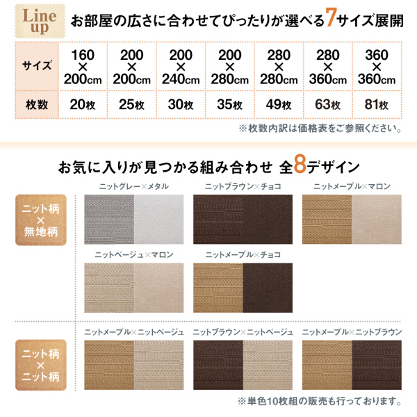 多機能吸着タイルカーペット Knitwith ニットウィズ 商品説明画像3