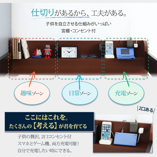 木目調システムベッド Gintan ギンタン 商品説明画像11