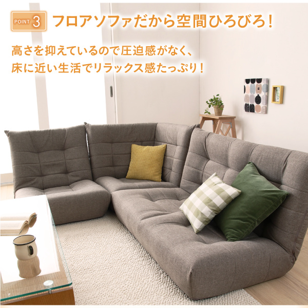 リクライニングフロアコーナーソファ Riege リージュ 商品説明画像9