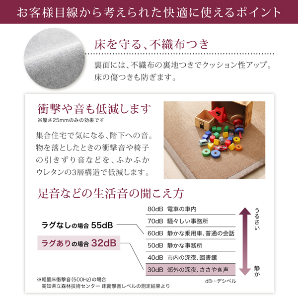 天然竹モダンデザインクッションラグ eik アイク 商品説明画像11