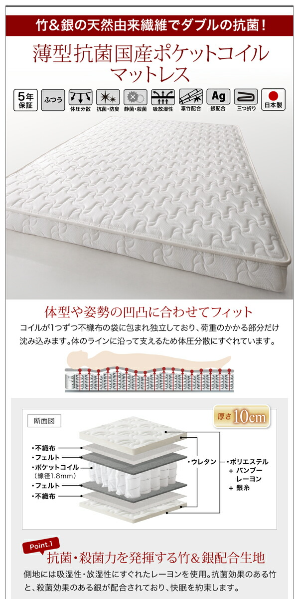 棚・コンセント付き大型サイズ頑丈跳ね上げ収納ベッド Naval ナヴァル (ベッドフレームのみ / クイーン(SS×2) / ダークブラウン / -　[No.100049835]) 商品説明画像26