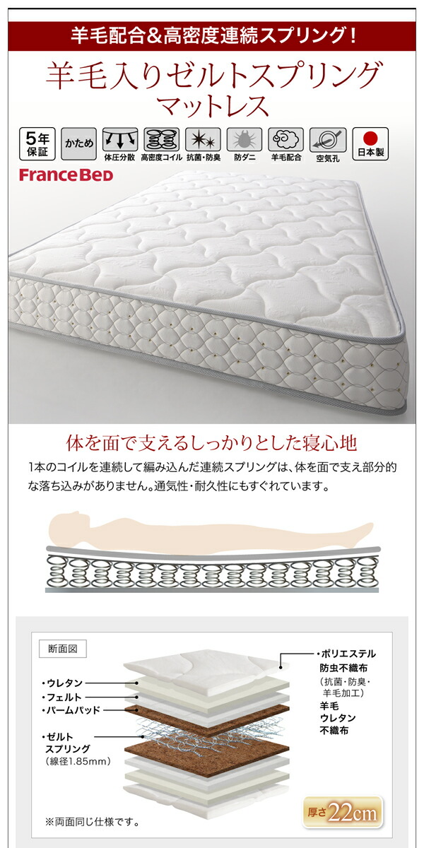 棚・コンセント付き大型サイズ頑丈跳ね上げ収納ベッド Naval ナヴァル (ベッドフレームのみ / クイーン(SS×2) / ダークブラウン / -　[No.100049835]) 商品説明画像32