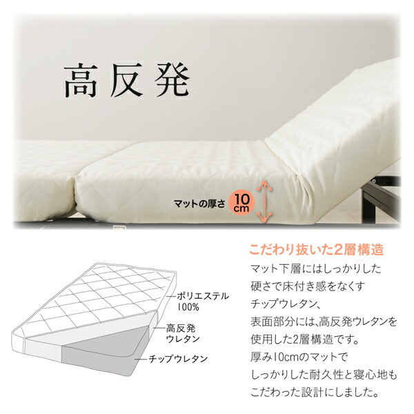 コンパクト折りたたみベッド Mallow マロウ 商品説明画像10