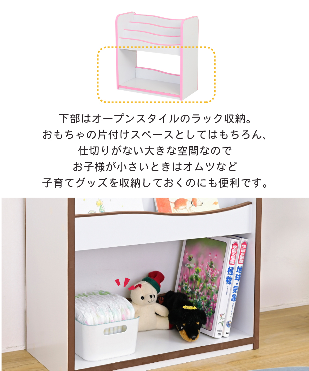 エッジソフトシリーズ lizm リズム 絵本ラック 商品説明画像8