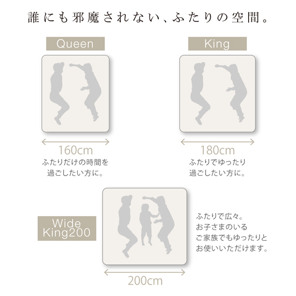 シンプルモダンデザイン大容量収納跳ね上げ大型ベッド 商品説明画像4