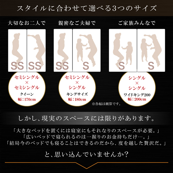 モダンライト大型跳ね上げ収納ベッド Nataliya ナターリヤ (ベッドフレームのみ / クイーン(SS×2) / 深さレギュラー / -　[No.100053568]) 商品説明画像4