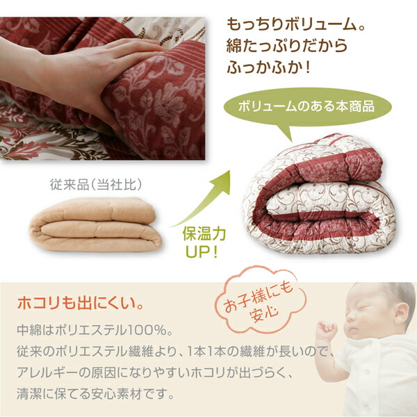 大判ボリュームこたつ布団 くつろぎ 商品説明画像10