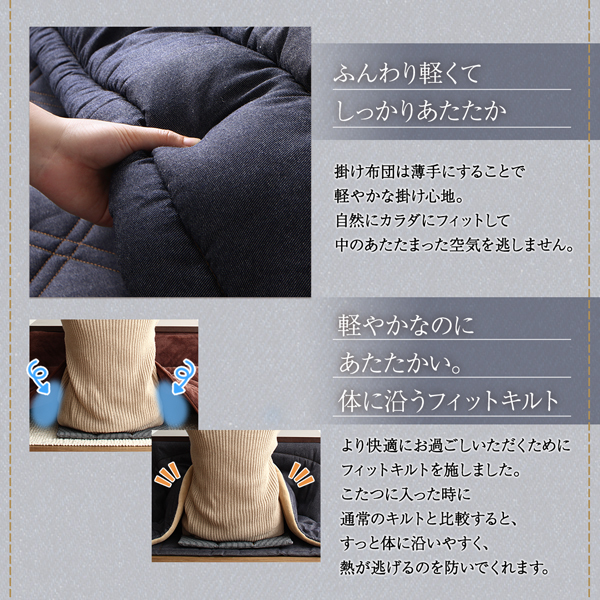 デニム調こたつ布団 voelen ヴールン 商品説明画像8