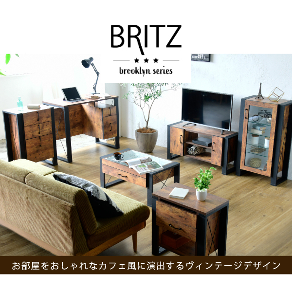 BRITZ　ブルックリン　ヴィンテージ風　FBR-0004　コレクションラック