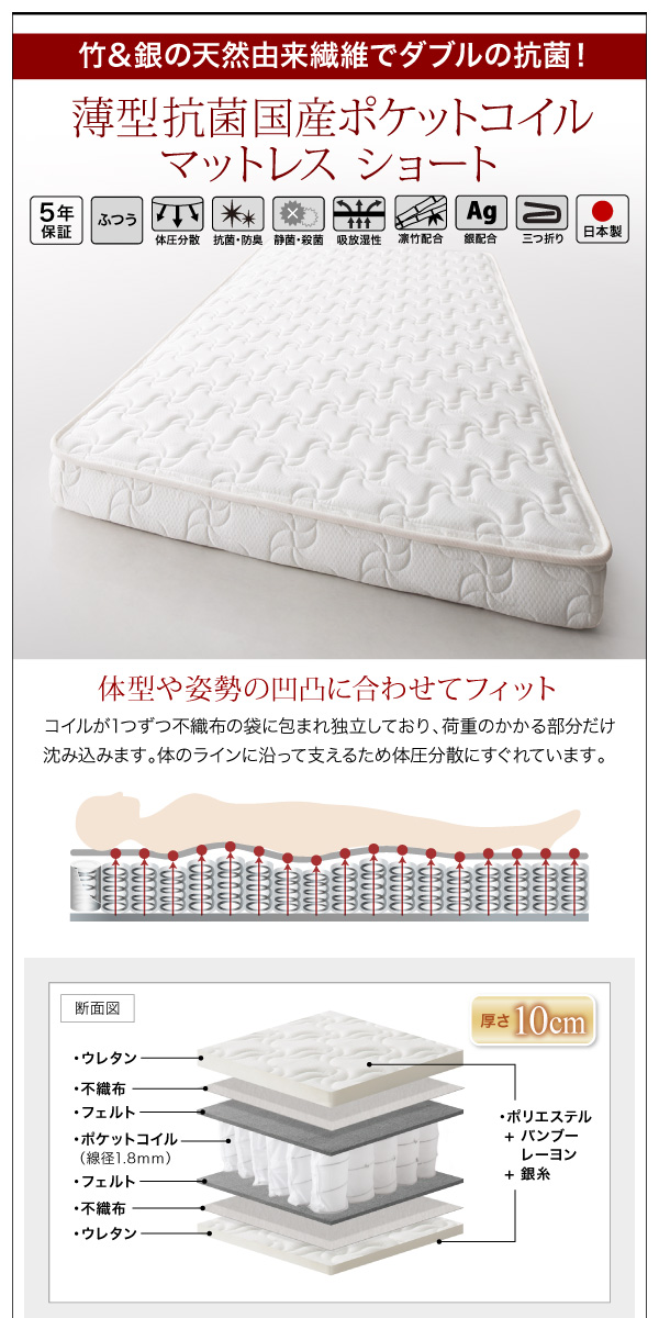 コンパクト天然木すのこベッド minicline ミニクライン 商品説明画像21