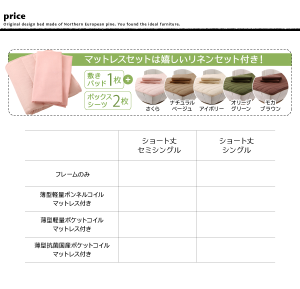 コンパクト天然木すのこベッド minicline ミニクライン 商品説明画像23