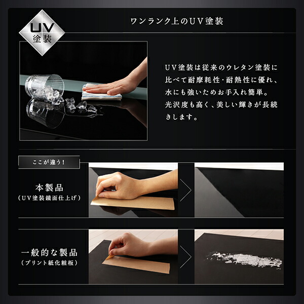 鏡面仕上げアーバンモダンデザインこたつテーブル VADIT-WIDE バディットワイド 商品追加画像8