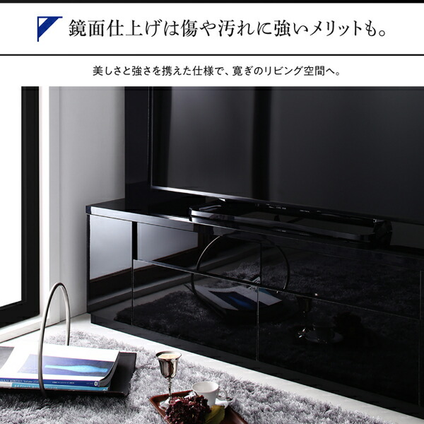 鏡面仕上げ大型テレビ対応ハイタイプコーナーテレビボード Prelumo プレルモ 商品追加画像16