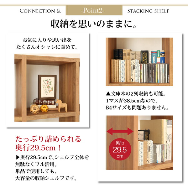 連結スタッキングシェルフ Connect-wall コネクトウォール 商品説明画像6