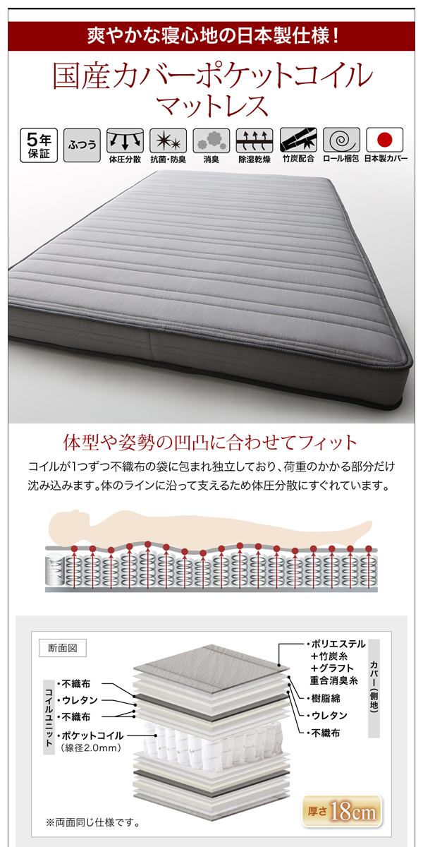 棚・コンセント付本格ホテルライクベッド Etajure エタジュール 商品説明画像26