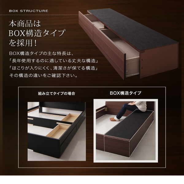 モダンライト・コンセント付きモダンデザイン収納ベッド Federal2 フェデラル2 商品説明画像12