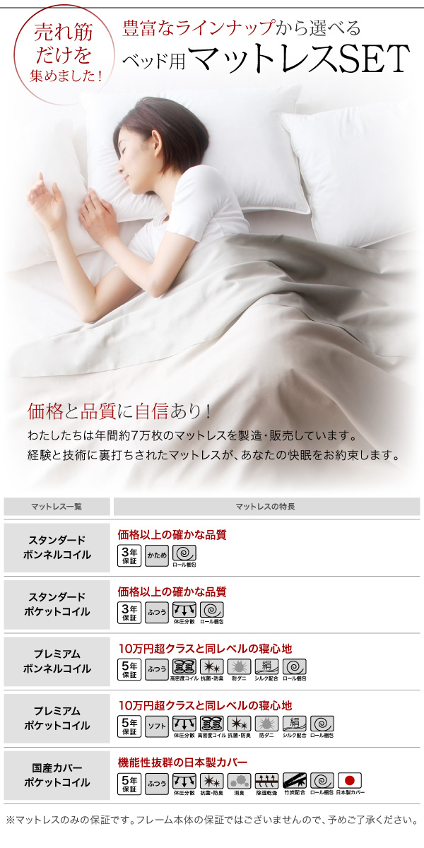 モダンライト・コンセント付きモダンデザイン収納ベッド Federal2 フェデラル2 商品説明画像13