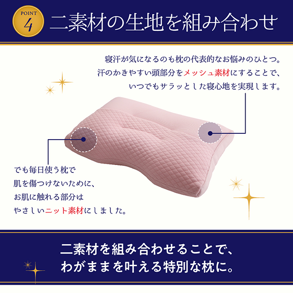首と肩にフィットする 高さが調節できる やさしい枕シリーズ 商品説明画像17