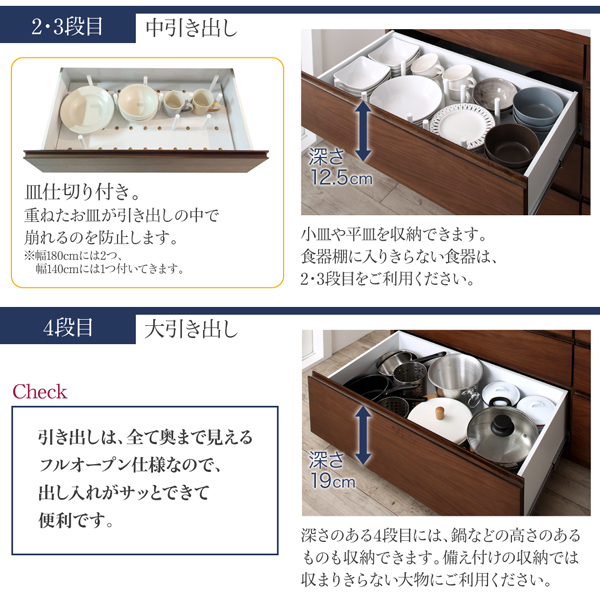 ワイドキッチンカウンター Cherliz シェリーズ 商品説明画像4