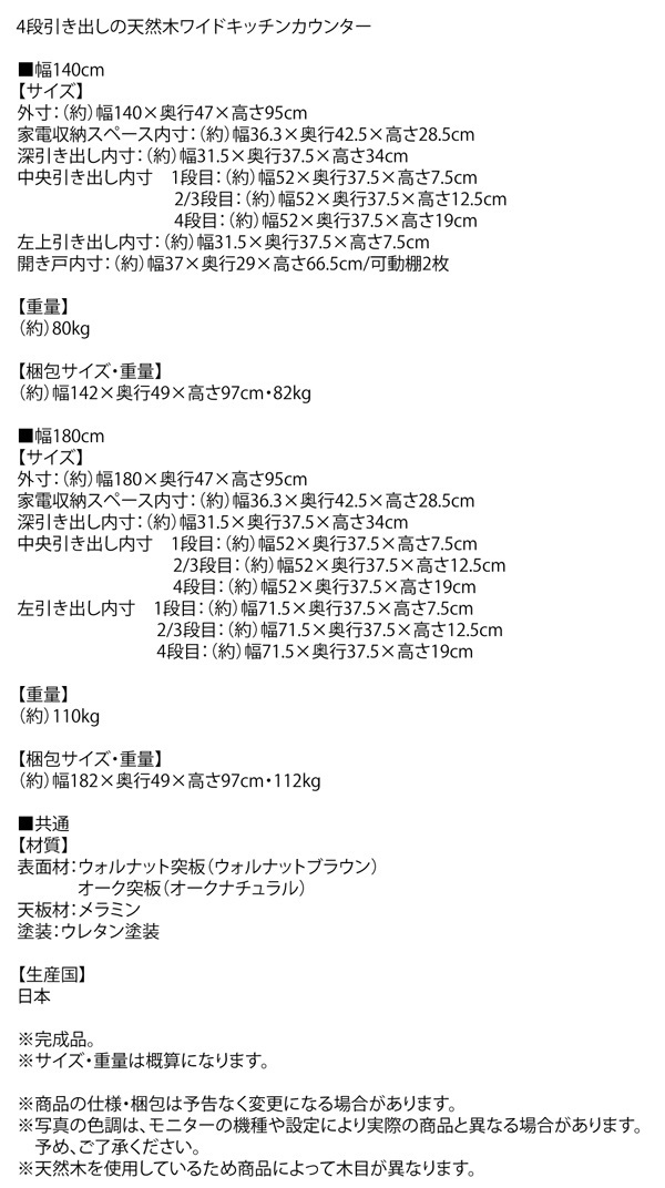 ワイドキッチンカウンター Cherliz シェリーズ 商品説明画像15
