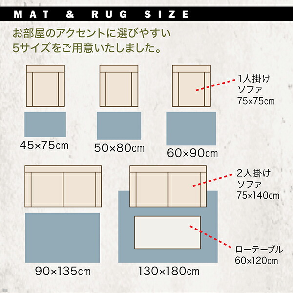 デニム調パッチワークデザインラグ Diart ディアート 商品追加画像12