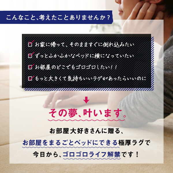 お部屋まるごとベッドラグ gororin ゴロリン 商品追加画像3