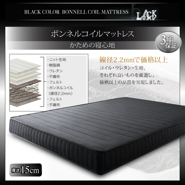 4519】ブラックモダンベッド[EXCLAM‐B #2][エクスクラム・ビー#2