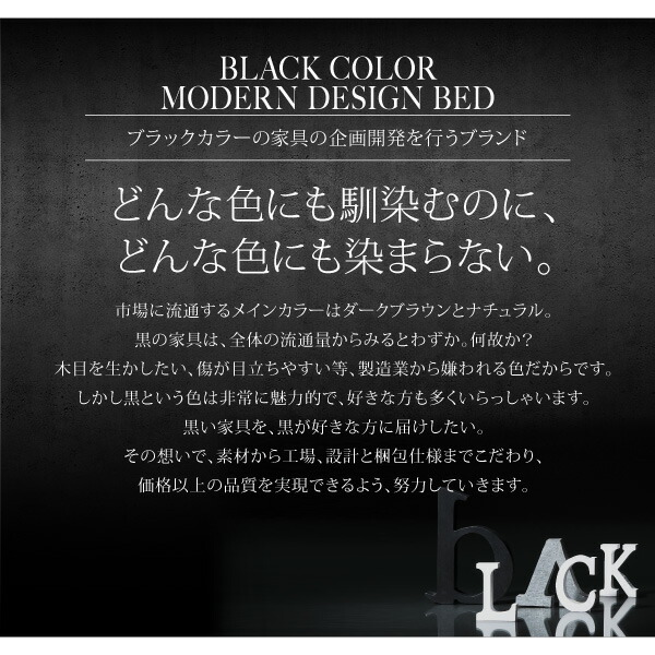 ブラックモダンベッド EXCLAM-B No.2 エクスクラム・ビー ナンバーツー 商品追加画像20