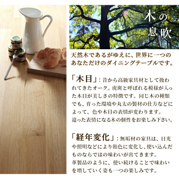 天然木オーク無垢材デザイナーズダイニング The-OA ザ・オーエー 商品説明画像10