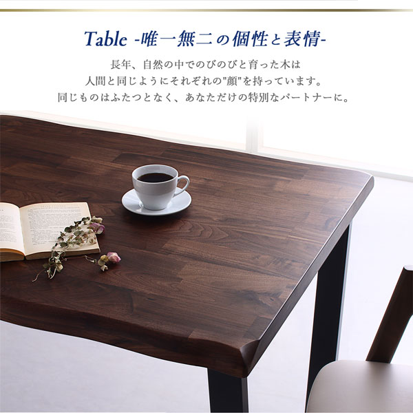 天然木ウォールナット無垢材モダンデザインダイニング shtoarl シュトール (4点セット / W120 / ブラック / ブラック　[No.100058274]) 商品説明画像4